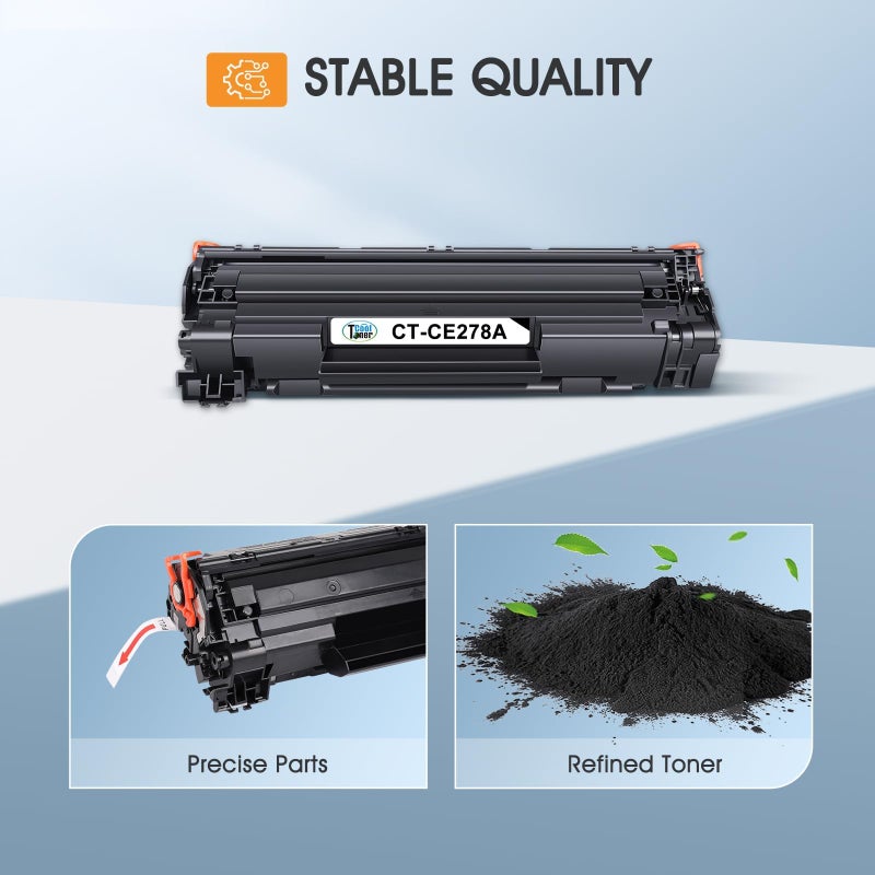 Cool Toner 78A CE278A Black Toner Cartridge Replacement for HP 78A CE278A Toner Cartridge for HP Laserjet P1606dn 1536dnf MFP M1536dnf 1606dn P1606 P1566 P1560 Printer Ink -4 Pack - Image 5